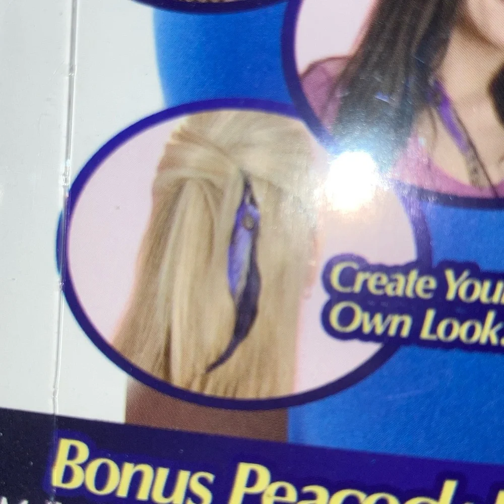 Snap-on Hair Feathers,  Instant Feather Extenions L'ectric Purple & Chestnut - 2